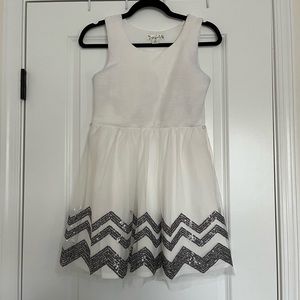 Knitworks Black and White Tule Dress
